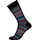 JBS Herrestrømper sort, grå og hvid med striber sort, hvid, blå og rød med striber
