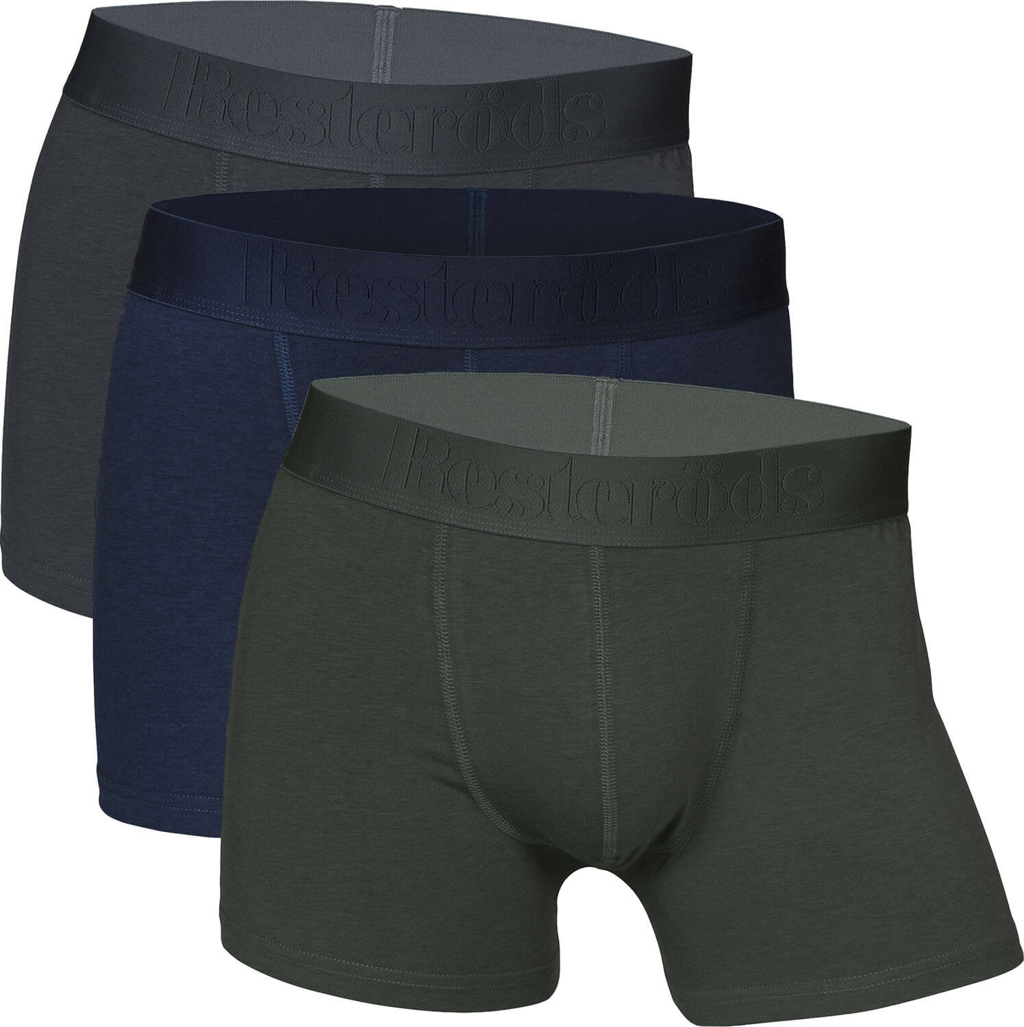 grå, navy og armygrøn